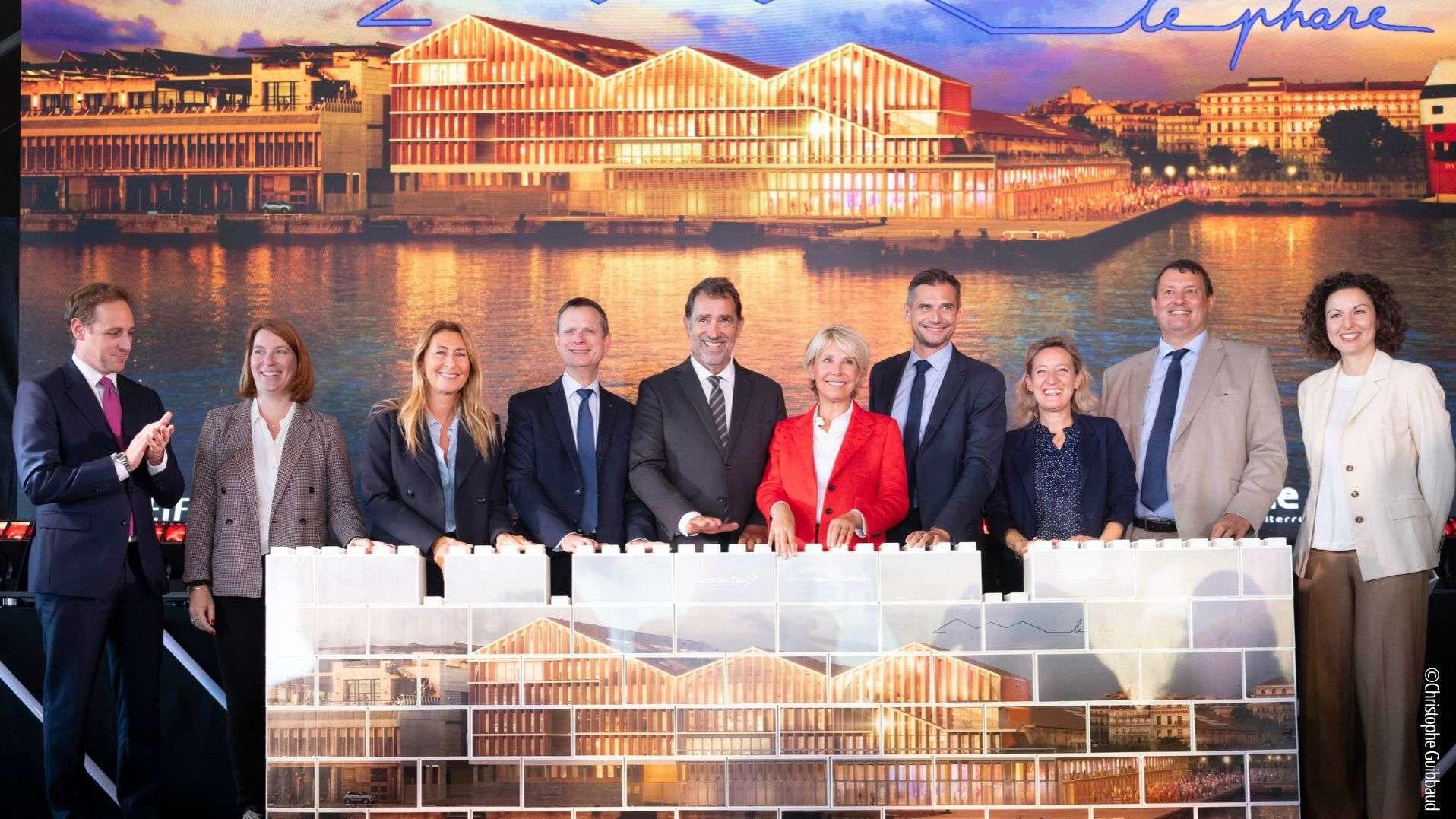 Port de Marseille Fos : la première pierre du futur siège social « Le Phare » officiellement posée
