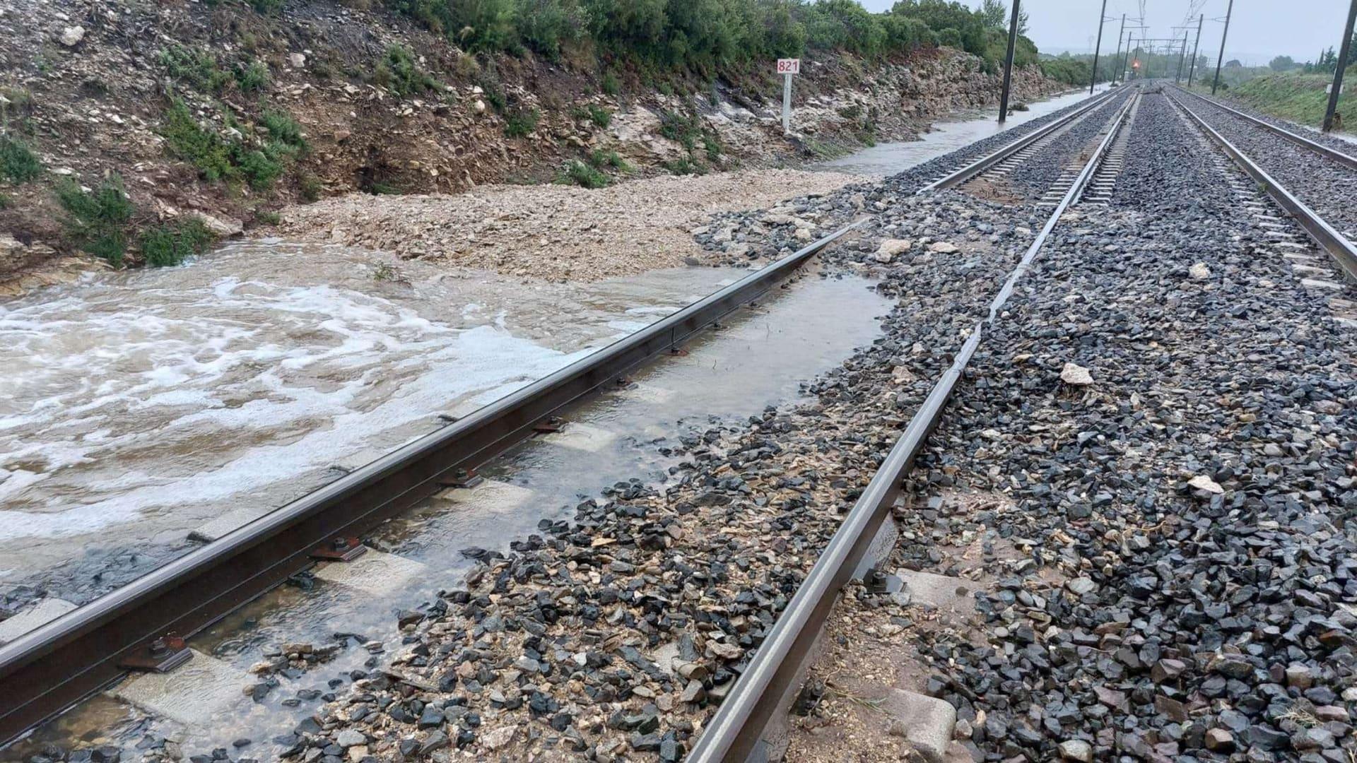 Inondations : le réseau SNCF impacté sur plusieurs jours entre Marseille et Miramas