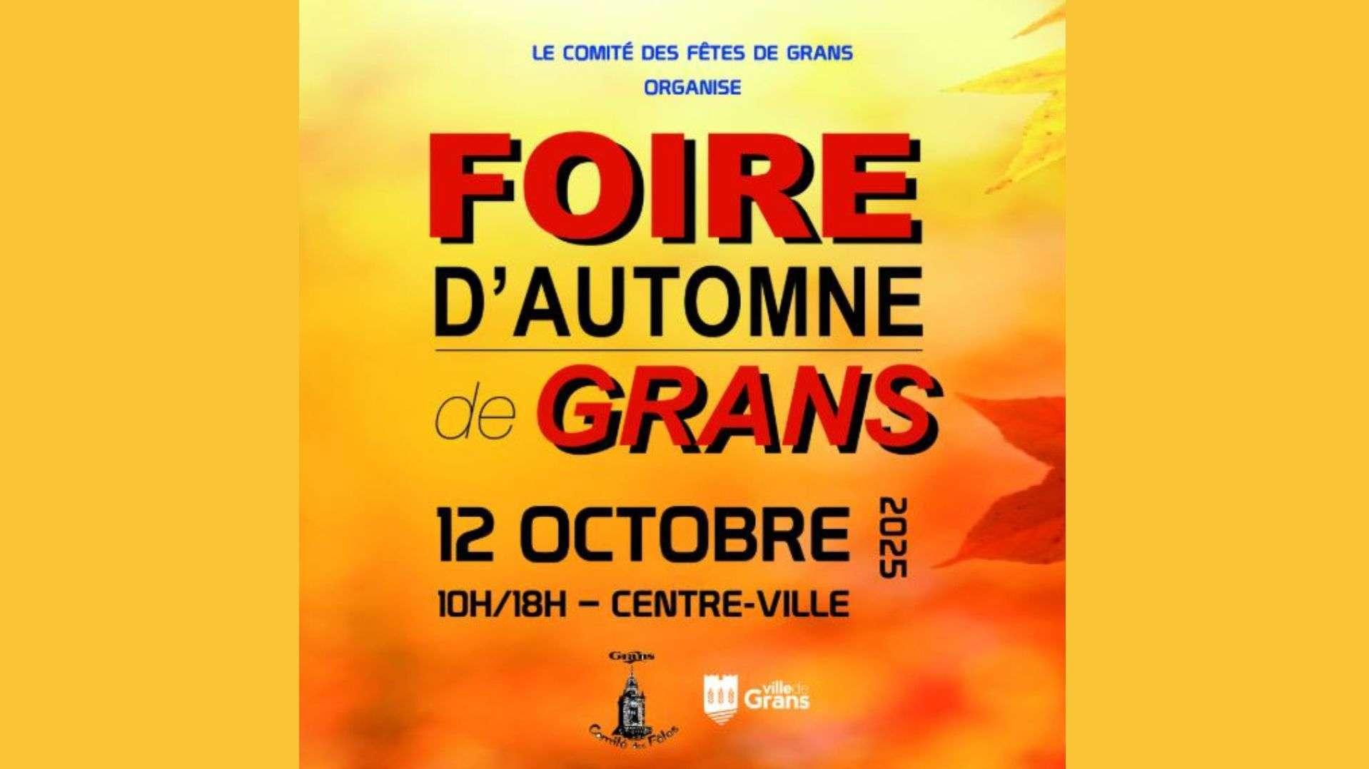 Marché de créateurs et animations gratuites : la Foire d'Automne anime le village de Grans ce dimanche