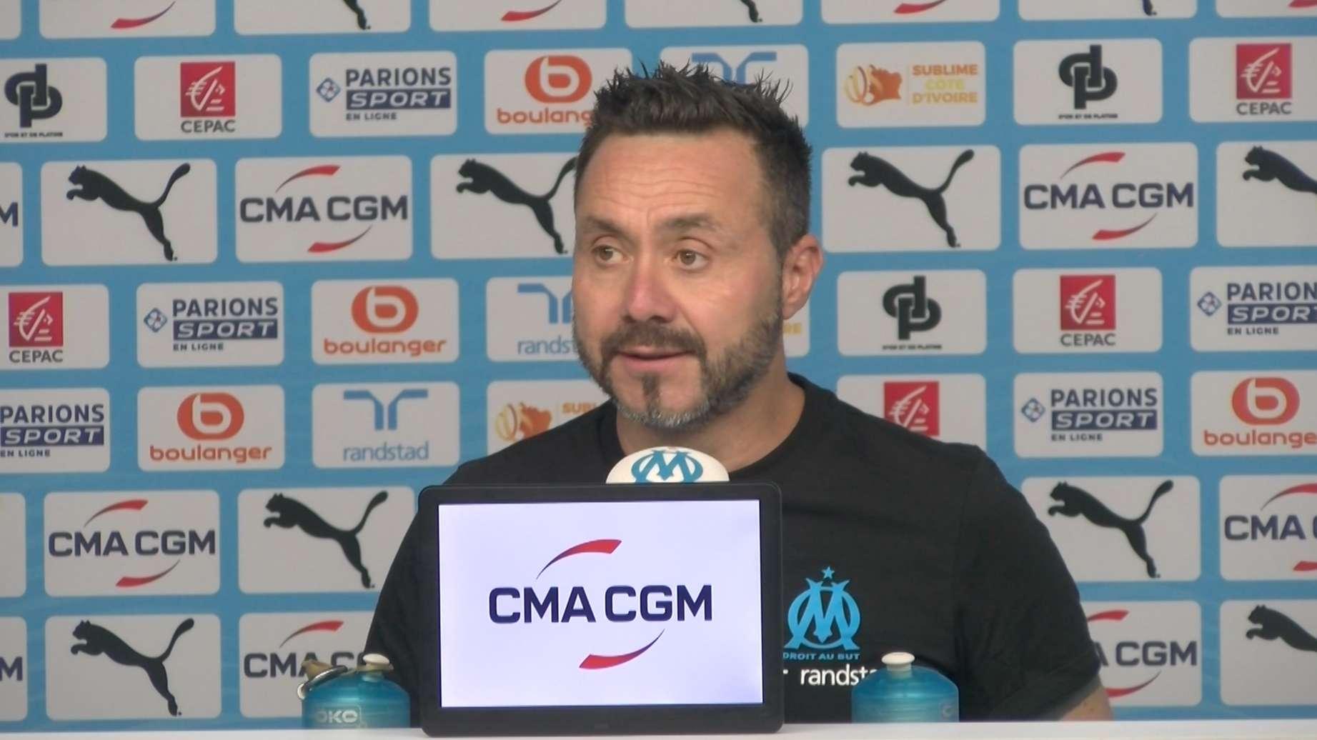 OM : "Les blessures sont le point noir de cette période", Roberto De Zerbi avant le match à Auxerre